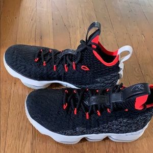Lebron 15 black and red